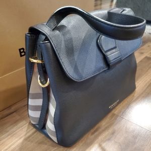 Burberry Camberley Derby Tote Black Leather Bag